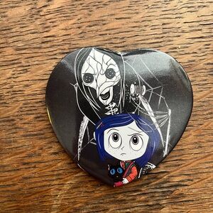 Heart-Shaped Coraline Pin